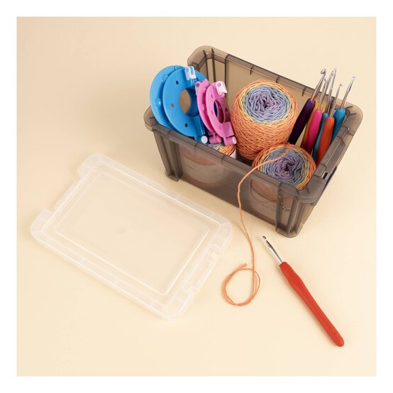 Whitefurze Allstore 1.7 Litre Transparent Grey Storage Box  image number 2