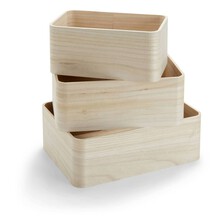 Wooden Deco Storage Set 3 Pieces