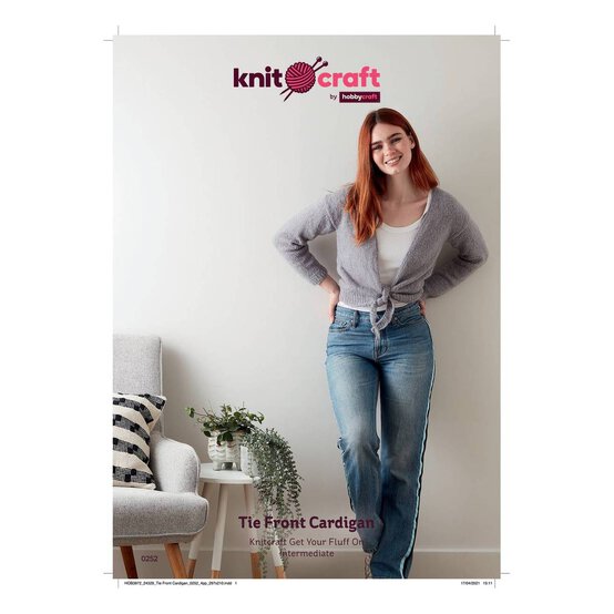 Knitcraft Tie Front Cardigan Digital Pattern 0252 image number 1