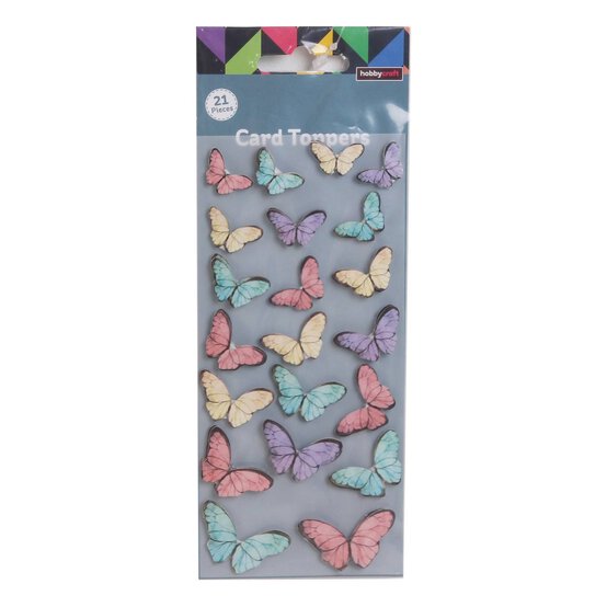 Beautiful Butterfly Card Toppers 21 Pack image number 2