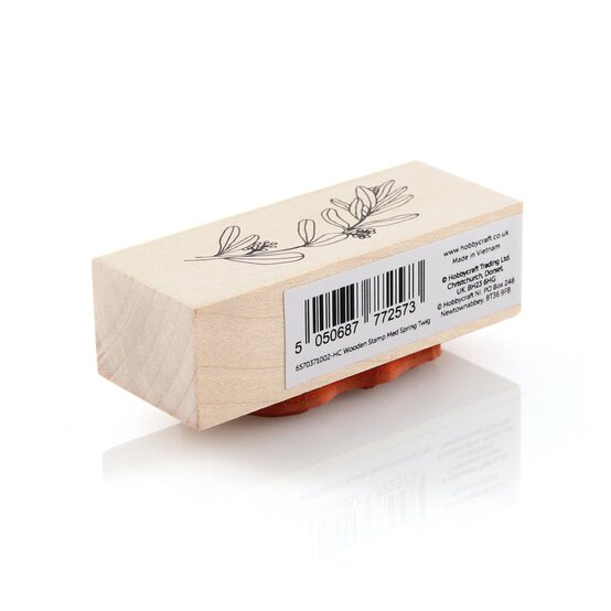 Spring Twig Wooden Stamp 2.5cm x 6.3cm image number 2