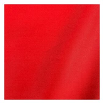 Red Polycotton Drill Fabric by the Metre