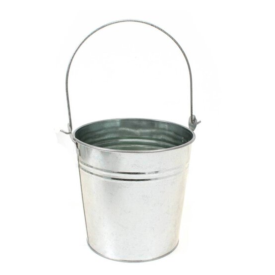 Decorate Your Own Medium Metal Bucket 18cm x 14cm x 17cm image number 1