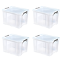 Whitefurze Allstore 36 Litre Clear Storage Box  4 Pack Bundle image number 1