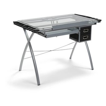 Glass Top Art Desk 75cm x 111cm x 60cm