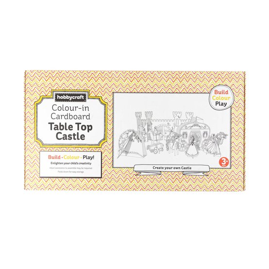 Colour-In Cardboard Tabletop Castle 103cm image number 3