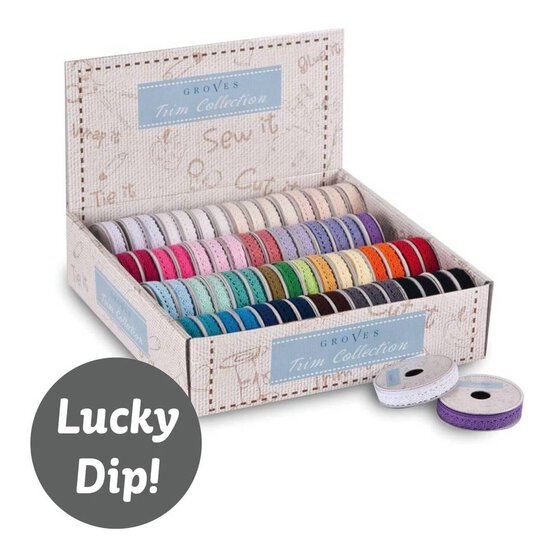 Coloured Lace Trimming Assortment 8 mm x 1.83 m image number 1