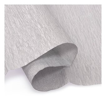 Metallic Silver Crepe Paper 100cm x 50cm