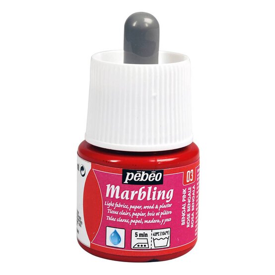 Pebeo Bengal Pink Marbling Ink 45ml image number 1