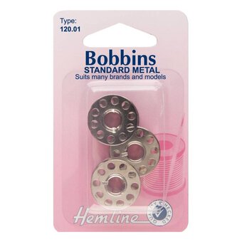 Hemline Standard Metal Bobbins 3 Pack