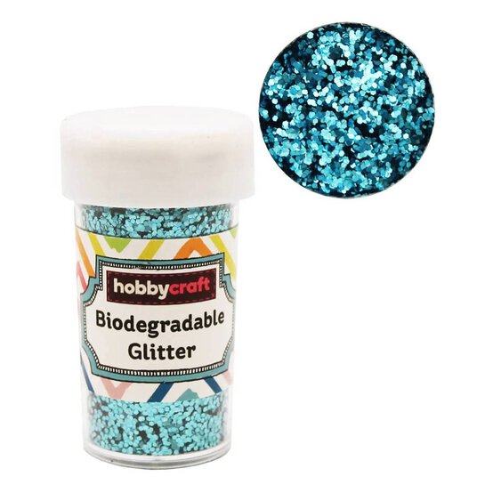 Teal Biodegradable Flaky Glitter Shaker 20g image number 1