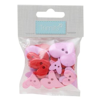 Trimits Heart Craft Buttons 20g