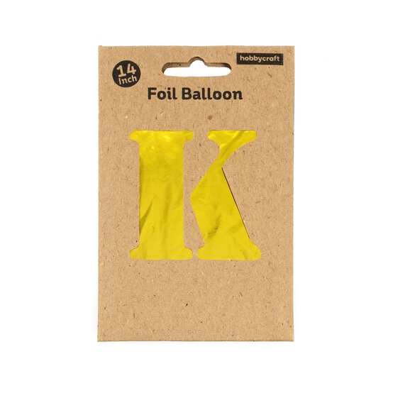Gold Foil Letter K Balloon image number 3