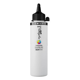Daler-Rowney System3 Zinc Mixing White Fluid Acrylic 250ml (006)