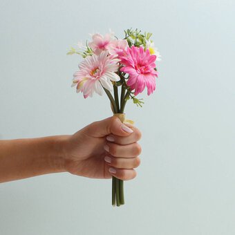 Pink Daisy and Hydrangea Bundle 22cm