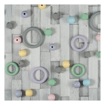 Trimits Pastel Wooden Craft Accessories Kit 33 Pieces