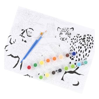 Jungle Wildlife Landscape Paint by Numbers