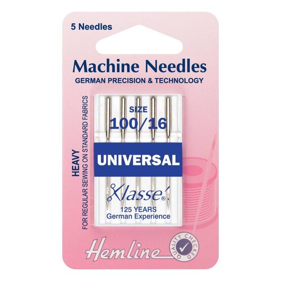 Hemline Size 100 Machine Needle 5 Pack image number 1