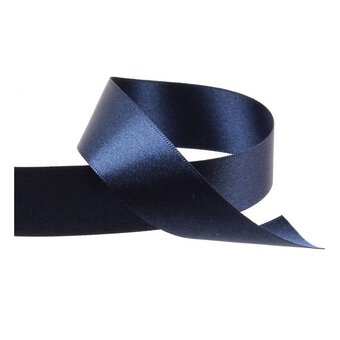 Navy Blue Double-Faced Satin Ribbon 24mm x 5m