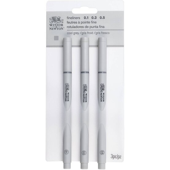Winsor & Newton Cool Grey Fineliners 3 Pack image number 1
