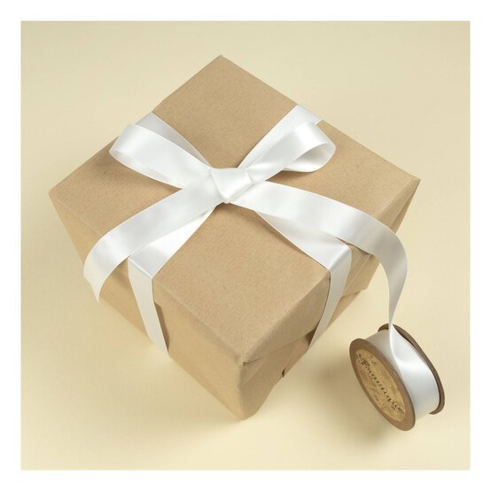 Ivory Double-Faced Satin Ribbon 18mm x 5m image number 3