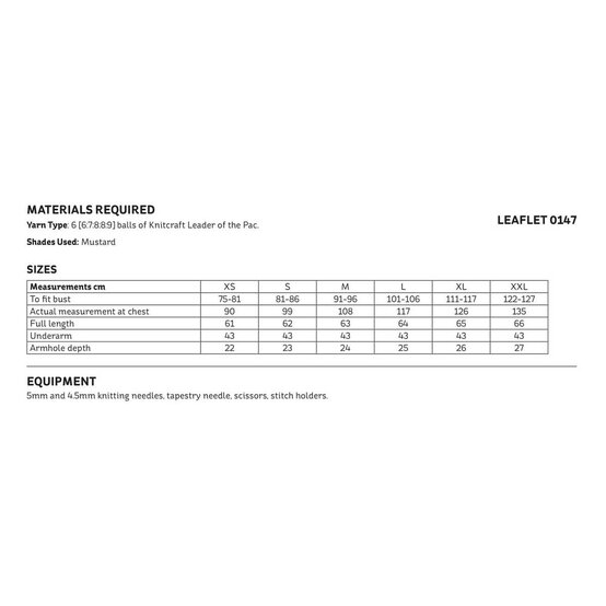 Knitcraft Adult Loop Stitch Cardigan Digital Pattern 0147 image number 2