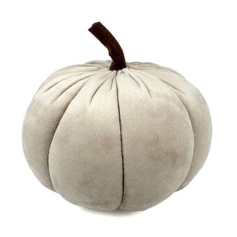 Grey Plush Pumpkin 17cm