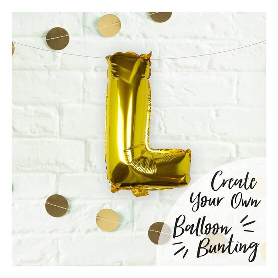 Large Pick And Mix Gold Foil Letter L Balloon image number 2