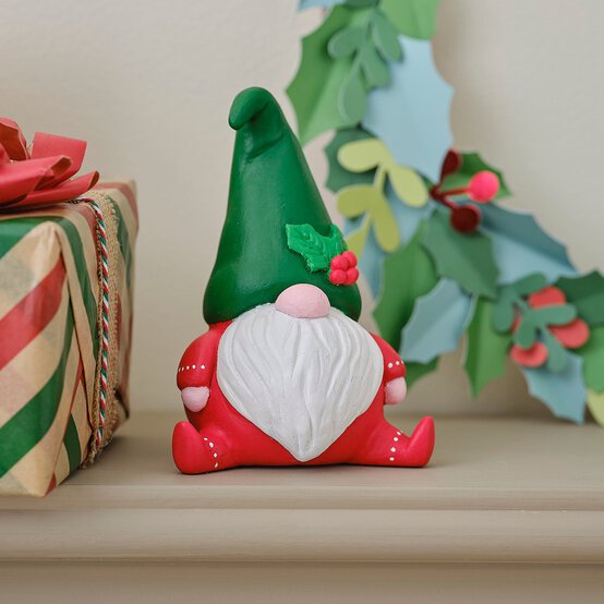 How to Make an Air Dry Clay Christmas Gnome image number 1