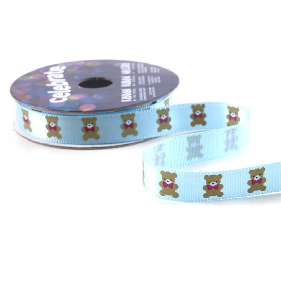 Teddy Bear Satin Ribbon 9mm x 3.5m image number 3