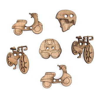 Trimits Wooden Transport Buttons 5 Pieces