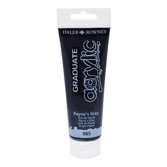 Daler-Rowney Graduate Payne&rsquo;s Grey Acrylic Paint 120ml image number 1