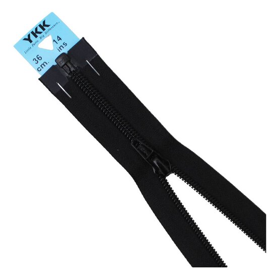 YKK Black Nylon Open End Zip 36cm image number 1
