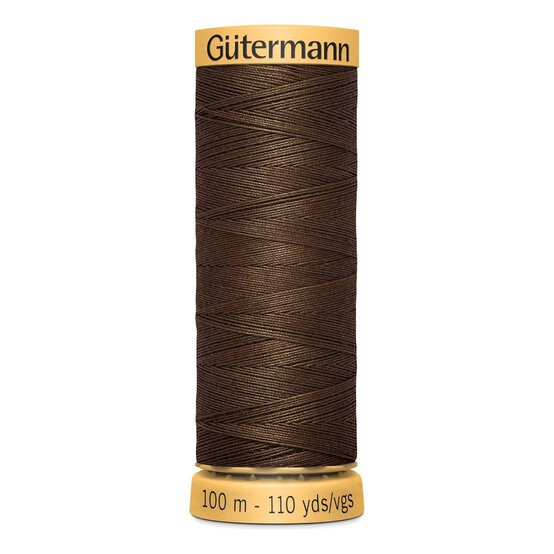 Gutermann Brown Cotton Thread 100m (1523) image number 1