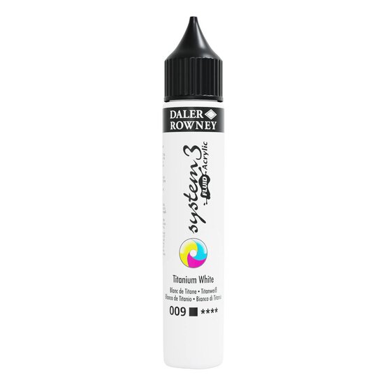 Daler-Rowney System3 Titanium White Fluid Acrylic 29.5ml (009) image number 1
