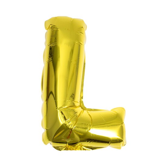 Gold Foil Letter L Balloon image number 1