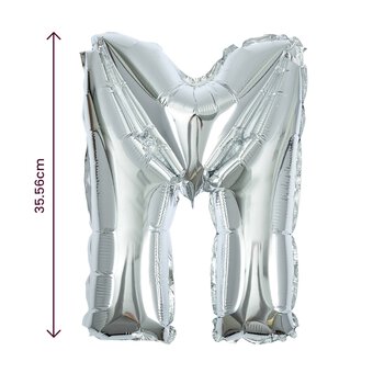 Silver Foil Letter M Balloon
