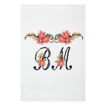 FREE PATTERN DMC Floral Initials Cross Stitch 0116