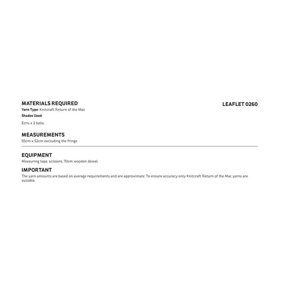 Knitcraft Macrame Plant Wall Hanging Pattern 0260 image number 2