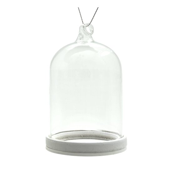 Fillable Glass Cloche Hanging Decoration 10cm image number 1