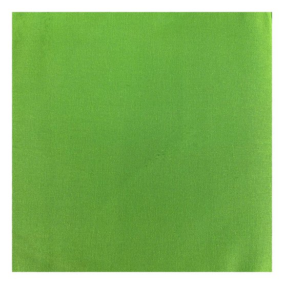 Bright Green Cotton Homespun Fabric by the Metre image number 2