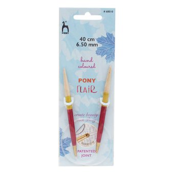 Pony Flair Circular Knitting Needles 40cm 6.5mm