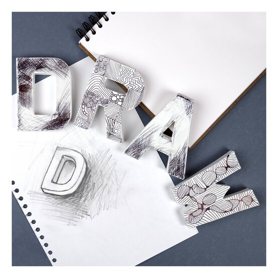 Mini Mache Letter F 10cm image number 4