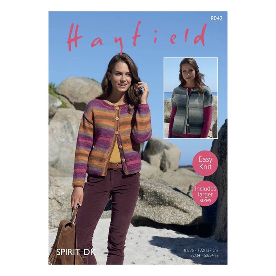 Hayfield Spirit DK Cardigans Pattern 8042 image number 1