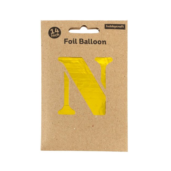 Gold Foil Letter N Balloon image number 3