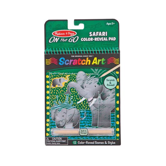 Melissa & Doug Safari Scratch Art Pad image number 1