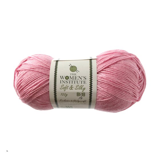 Women's Institute Pink Soft and Silky 4 Ply Yarn 100g image number 1