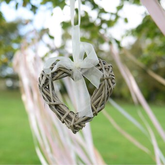 Wicker Heart Wreath 15cm x 15cm
