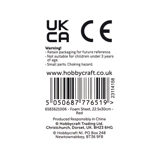 Red EVA Foam Sheet 22.5cm x 30cm image number 5