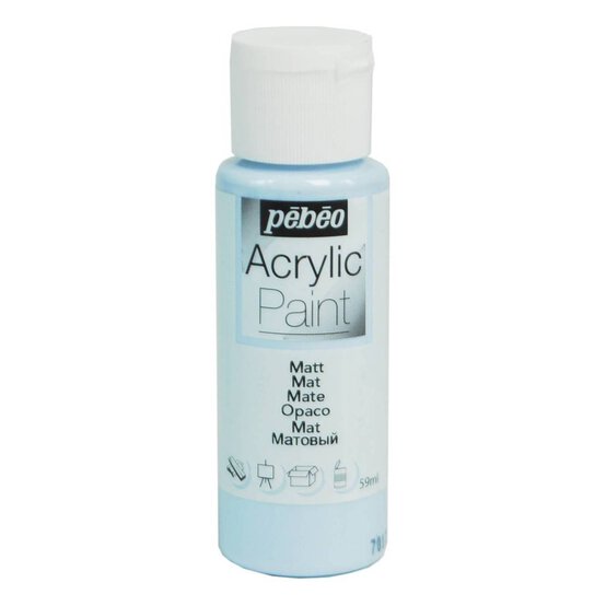 Pebeo Sky Blue Matt Acrylic Craft Paint 59ml image number 1